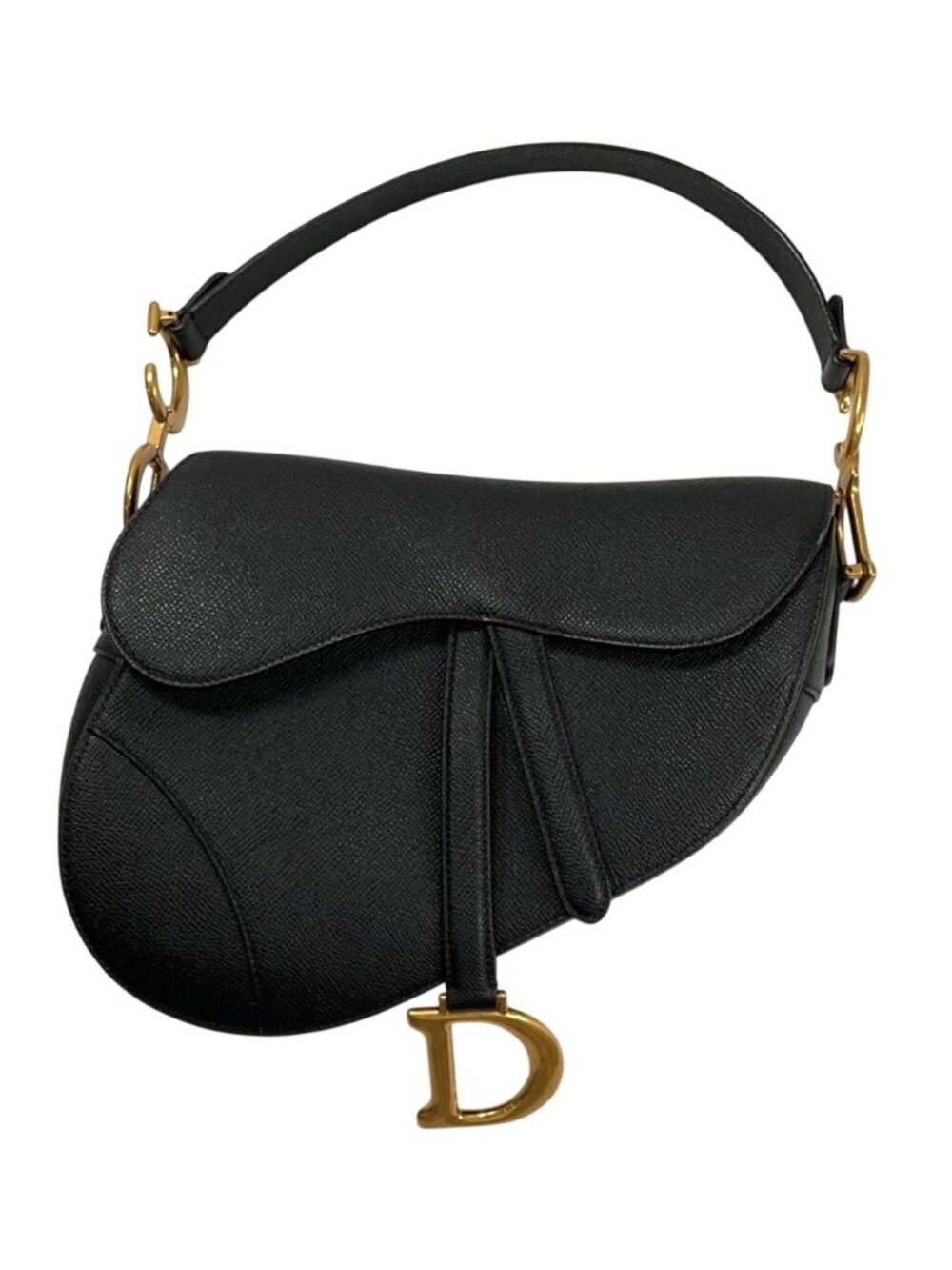 Dior Saddle Bag with Strap in Black